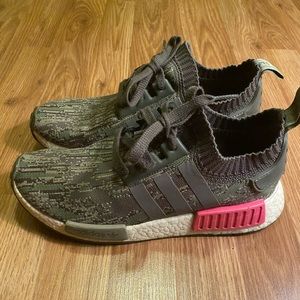 Adidas NMD R1 Camo Knit Tennis Shoes